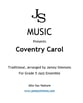 Coventry Carol Jazz Ensemble sheet music cover